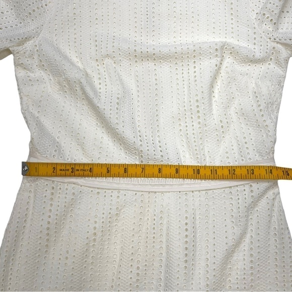 Banana Republic Eyelet Fit & Flare Dress Cream Size 4 Tall - Picture 14 of 14